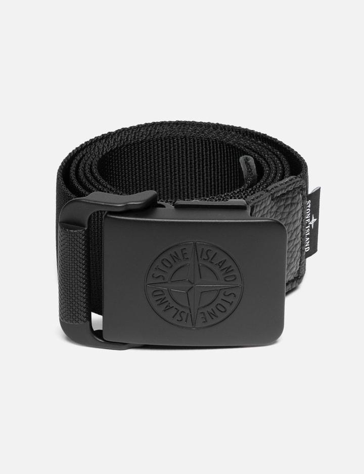 Nylon Tape Belt With Compass Logo Buckle by STONE ISLAND