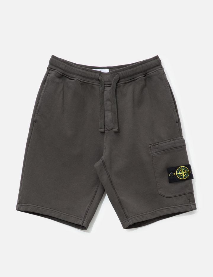 Organic Cotton Fleece Jogger Shorts by STONE ISLAND