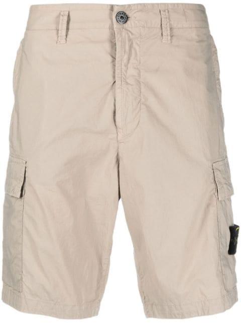 Parachute canvas shorts by STONE ISLAND