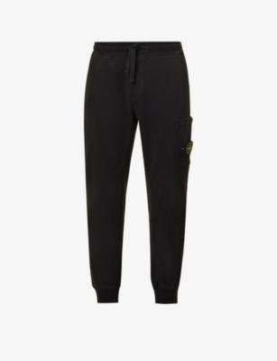 Pocket badge tapered-leg cotton-jersey jogging bottoms by STONE ISLAND