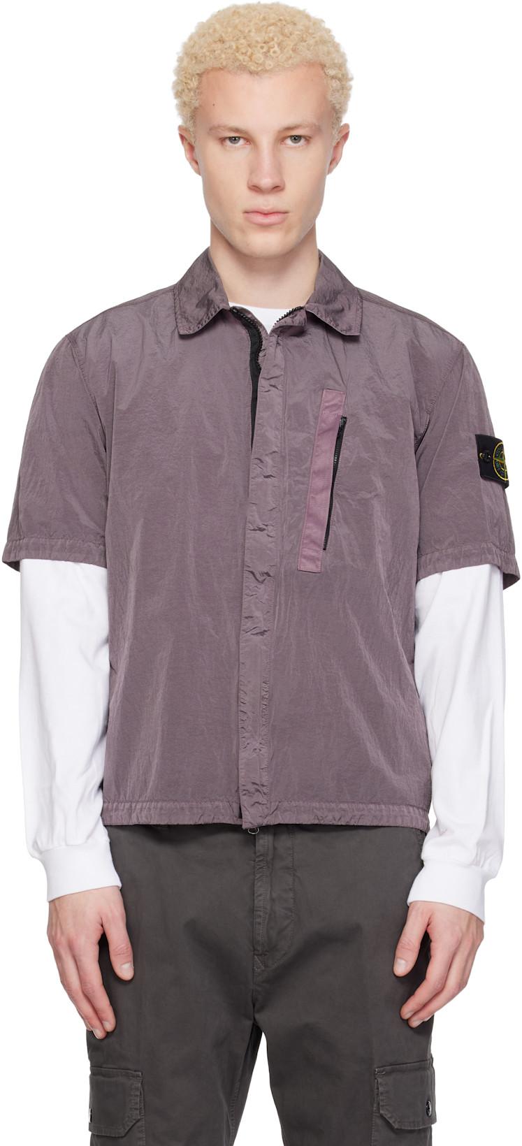 Purple 1200028 Nylon Metal ECONYL Shirt by STONE ISLAND