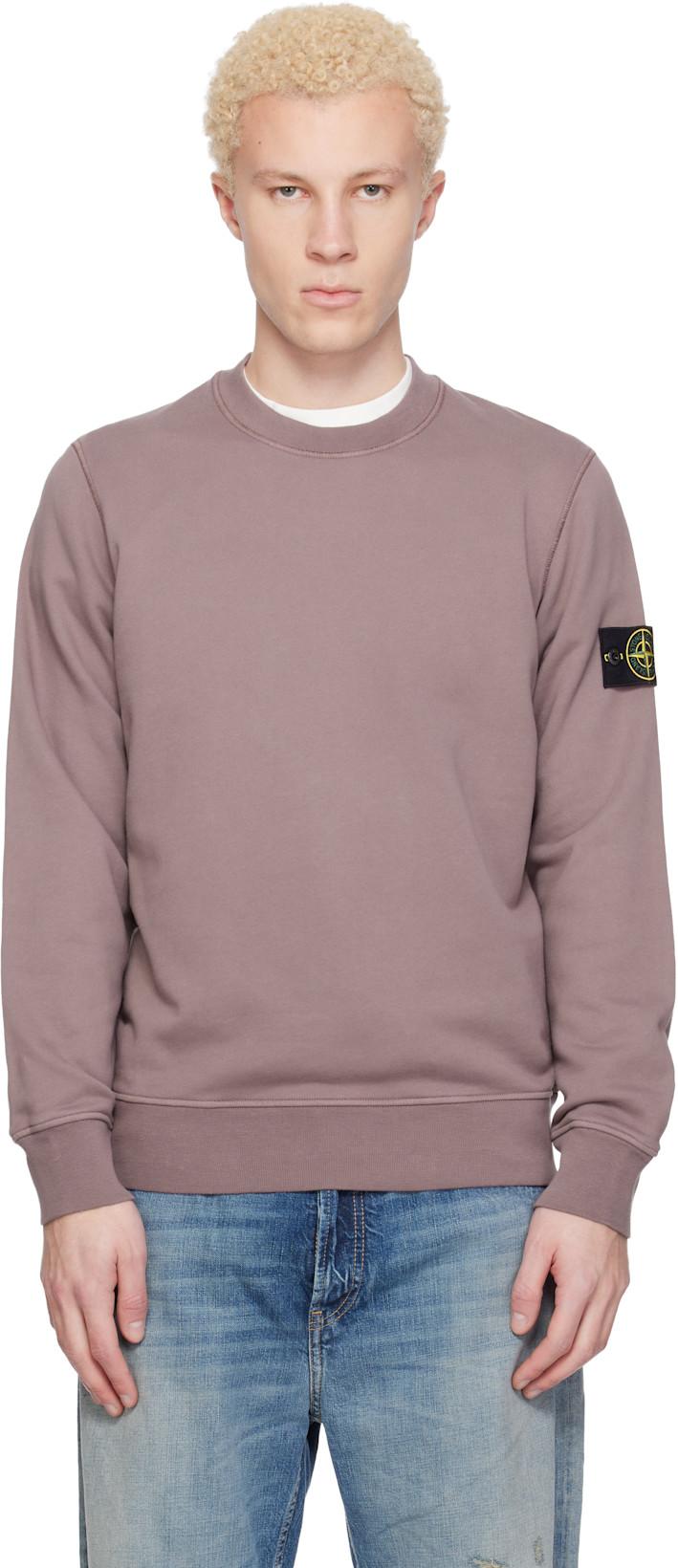 Purple 6100060 Organic Cotton Fleece Sweatshirt by STONE ISLAND
