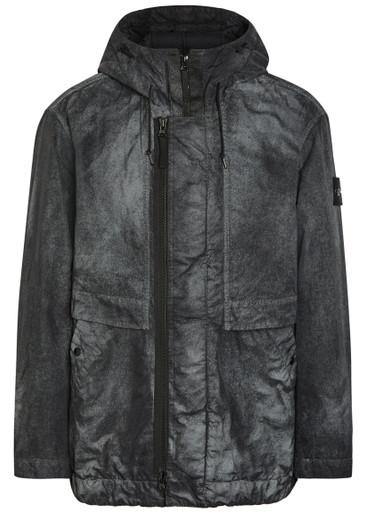 Reflective padded shell jacket by STONE ISLAND