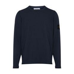 Round neck sweater with logo patch by STONE ISLAND