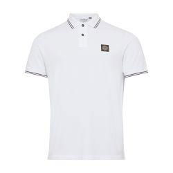Short-sleeved polo shirt with logo by STONE ISLAND