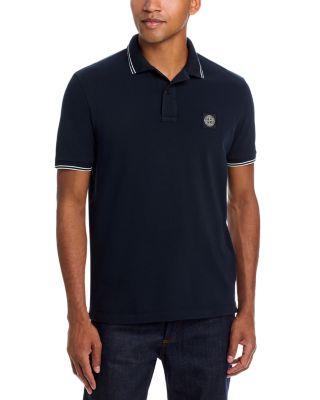 Slim Fit Stretch Pique Tipped Polo Shirt by STONE ISLAND