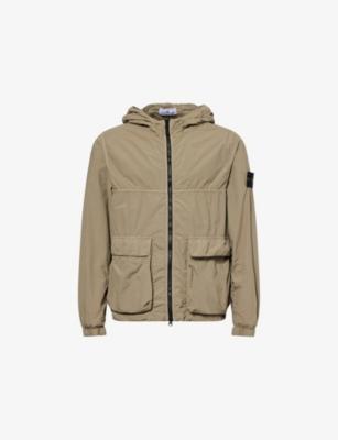 Smerigliato Hooded Short Woven Parka Jacket by STONE ISLAND