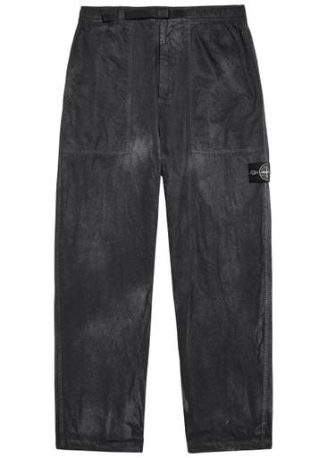 Sprayed straight-leg nylon trousers by STONE ISLAND