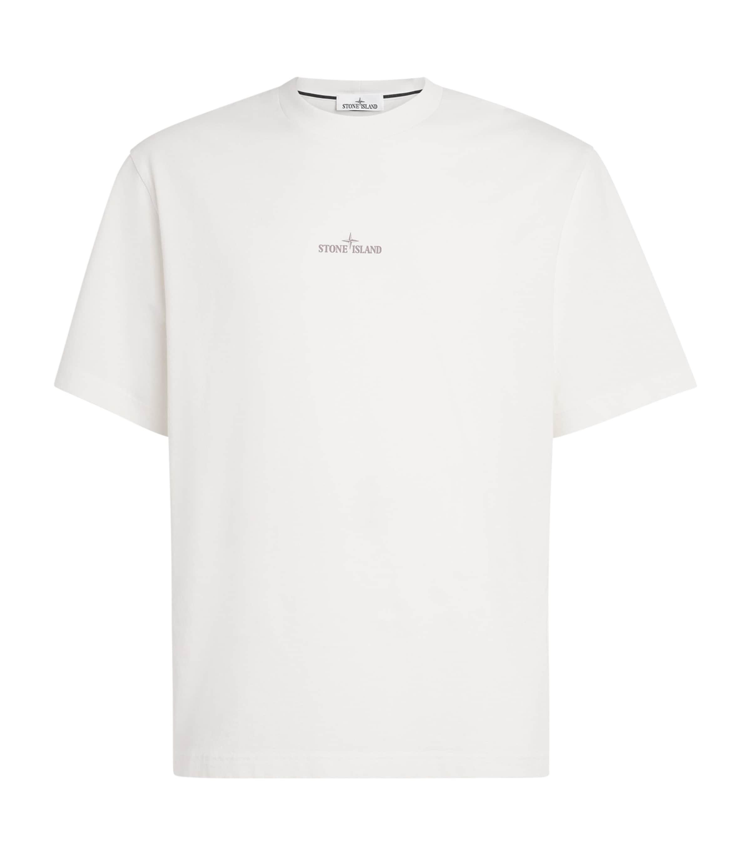 Stone Island Cotton Carlo Print T-Shirt by STONE ISLAND
