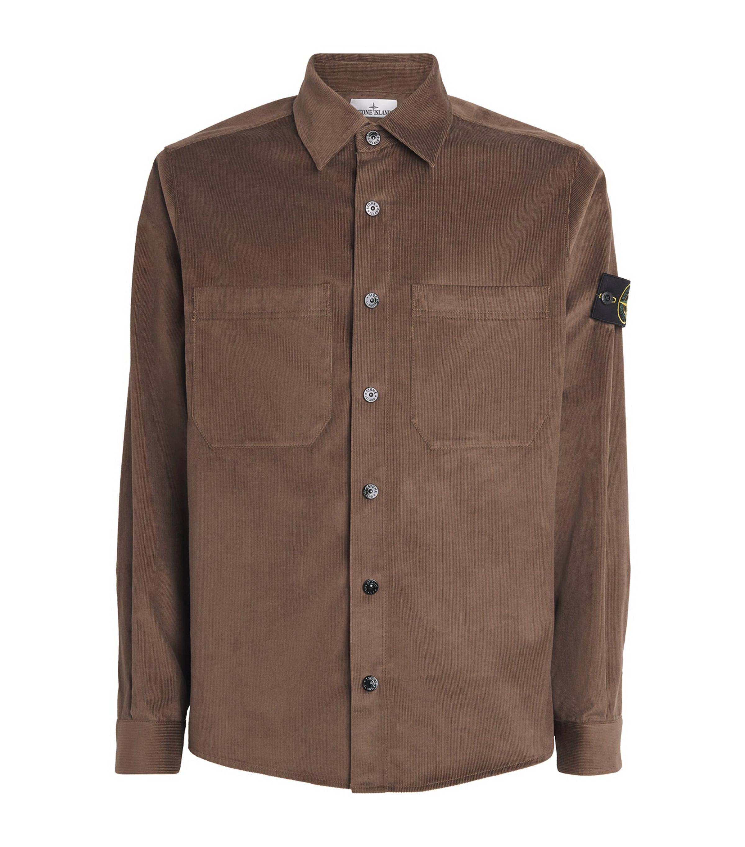 Stone Island Cotton Corduroy Compass Overshirt by STONE ISLAND