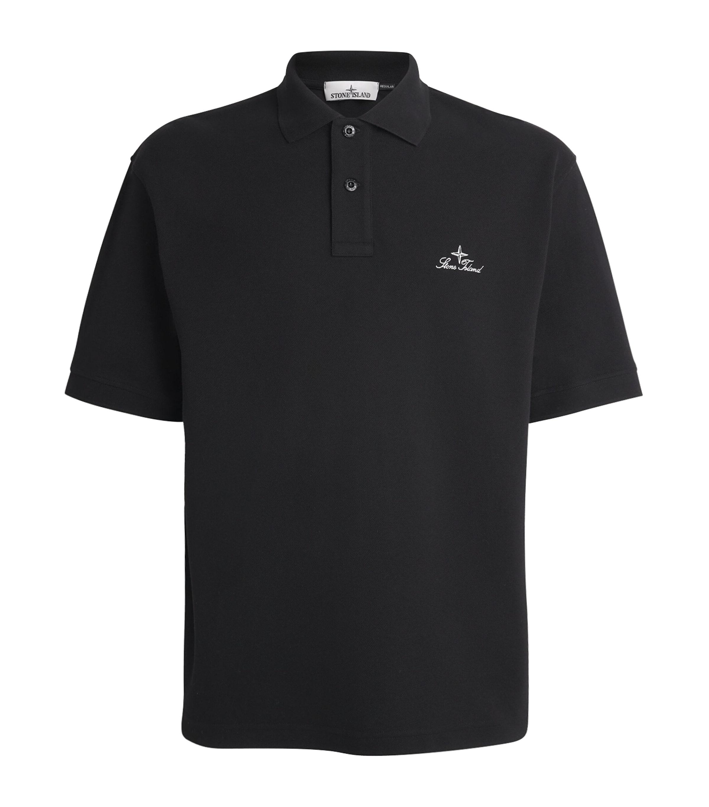 Stone Island Cotton Embroidered Polo Shirt by STONE ISLAND