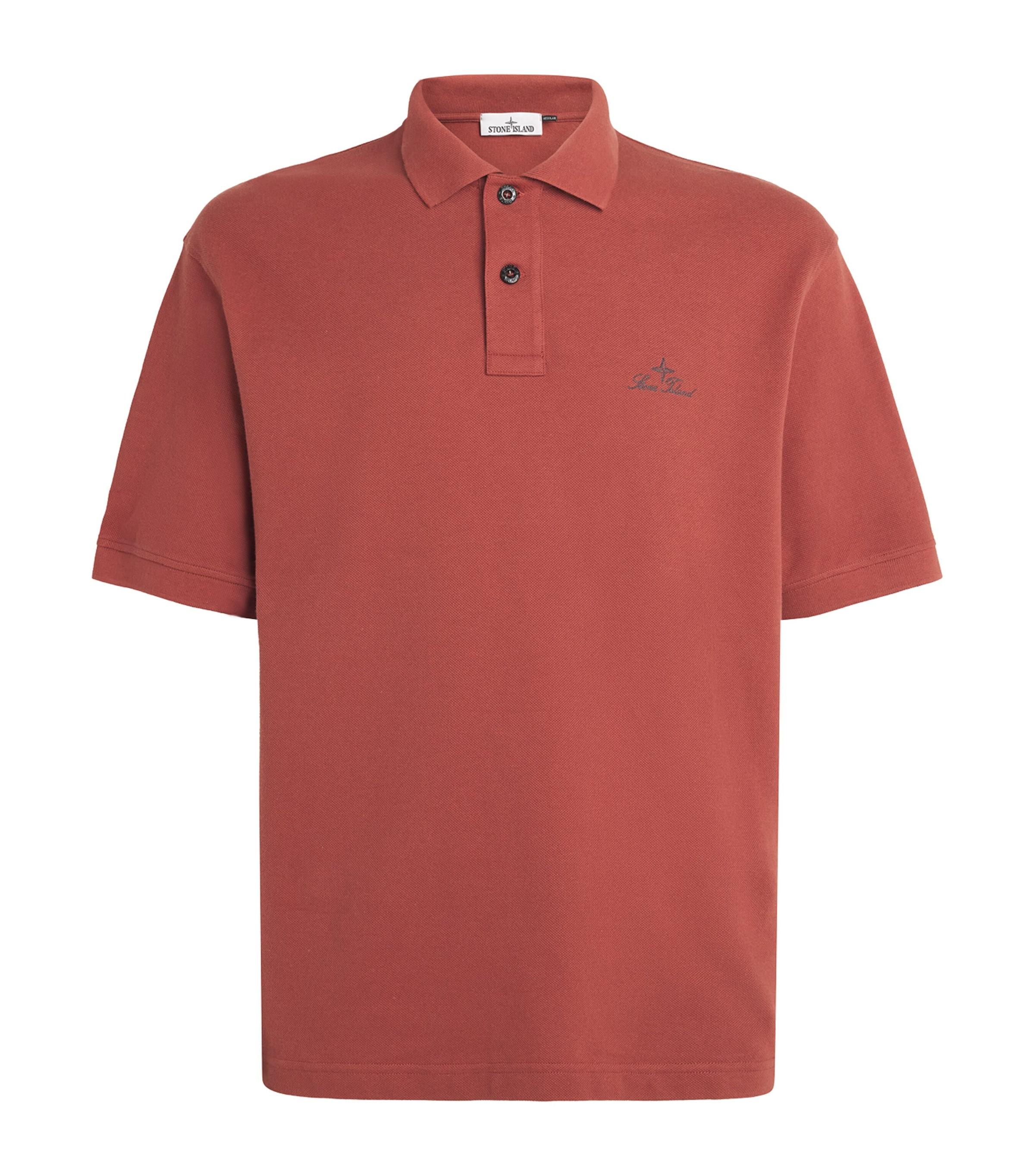 Stone Island Cotton Embroidered Polo Shirt by STONE ISLAND