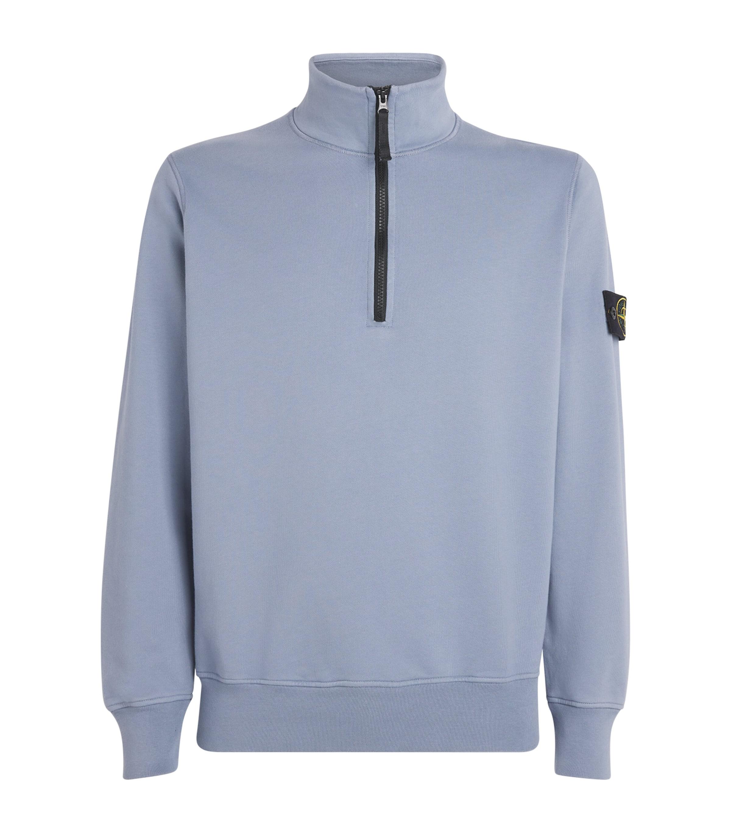 Stone Island Cotton Half-Zip Compass Sweatshirt by STONE ISLAND