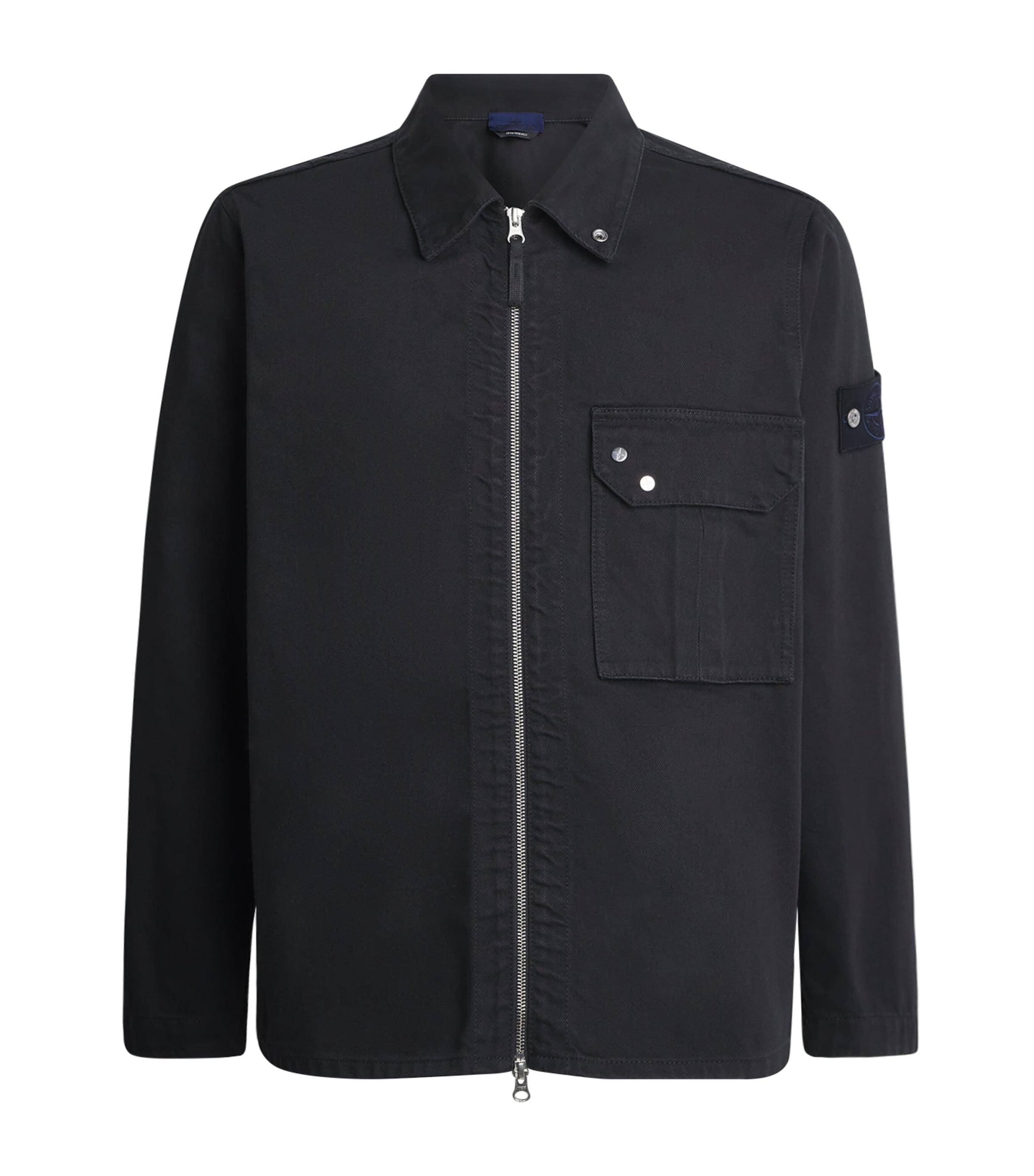Stone Island Denim Zip-Up Overshirt by STONE ISLAND