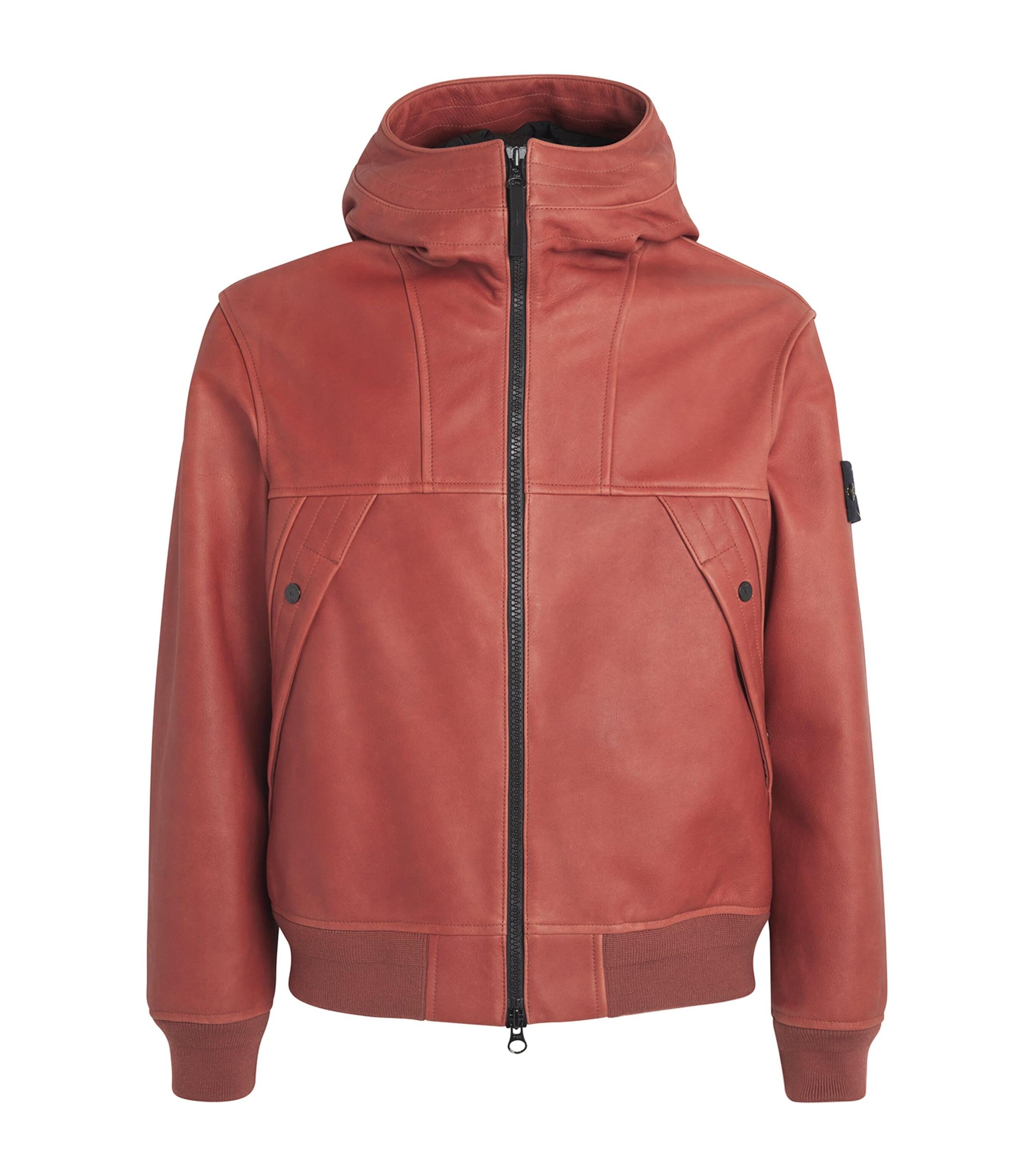 Stone Island Leather Jacket by STONE ISLAND