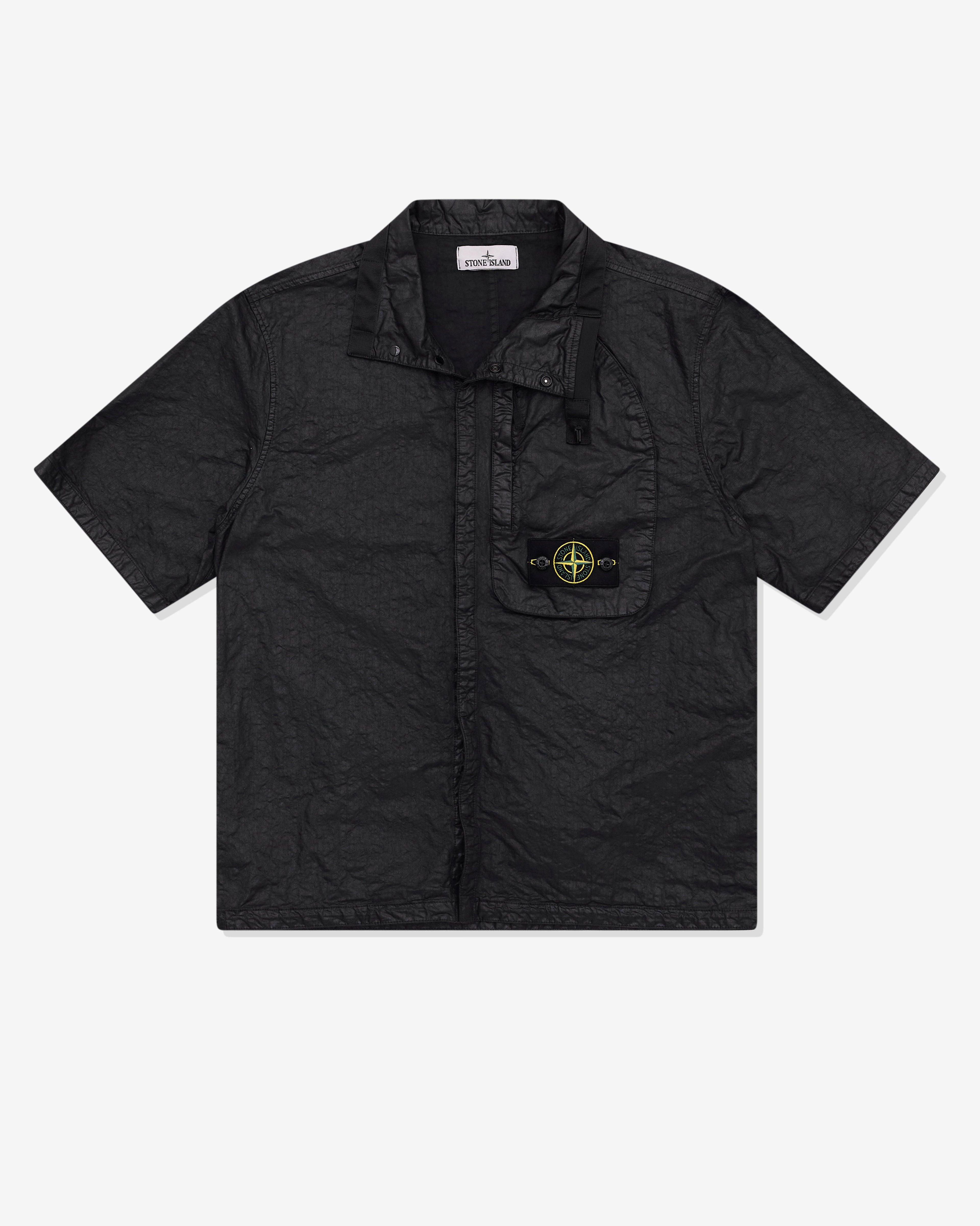 Stone Island - Men's 1/4 Shirt Badge - (Black) by STONE ISLAND