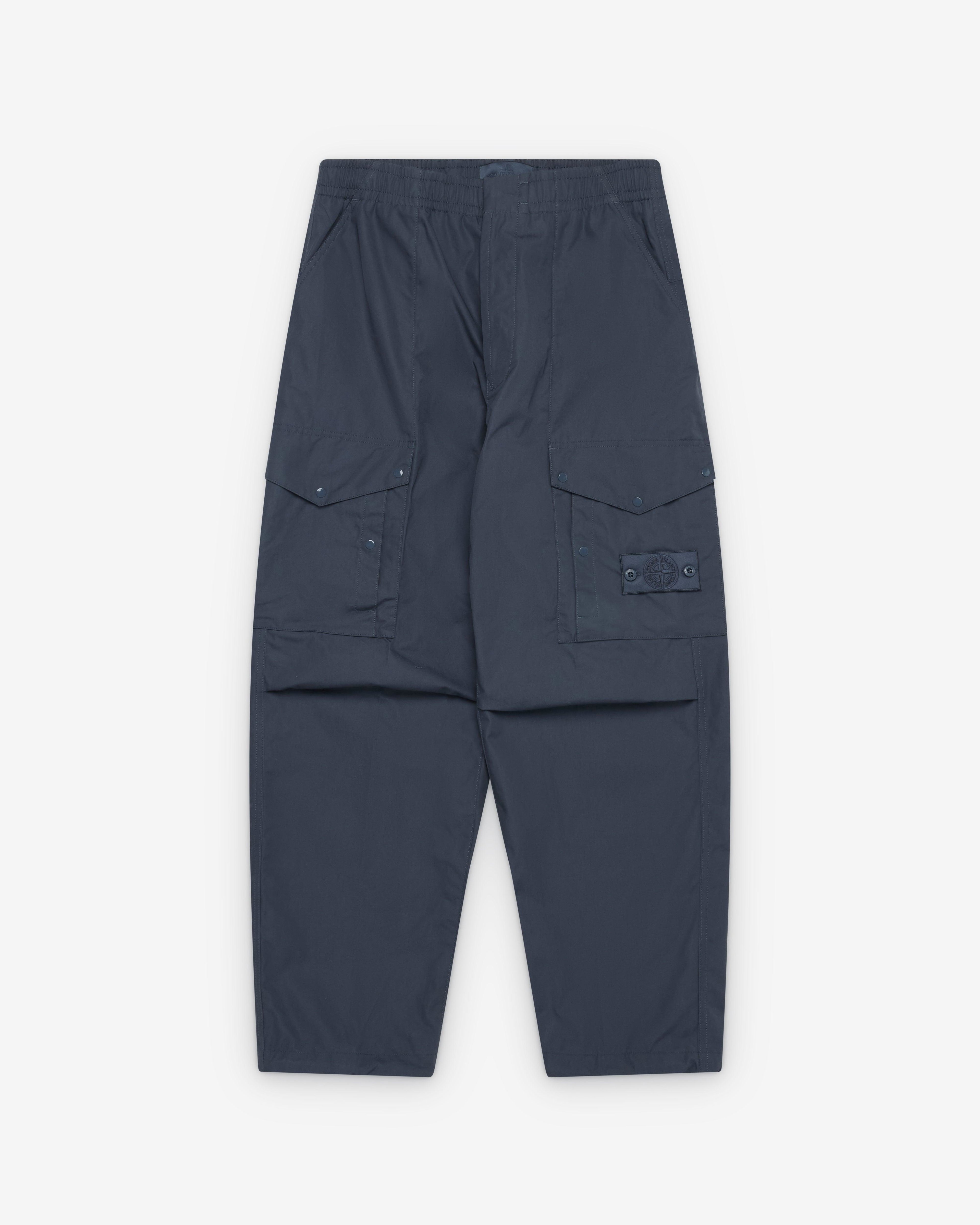 Stone Island - Men's Canvas_S.I. Ghost Trousers - (Slate Blue) by STONE ISLAND