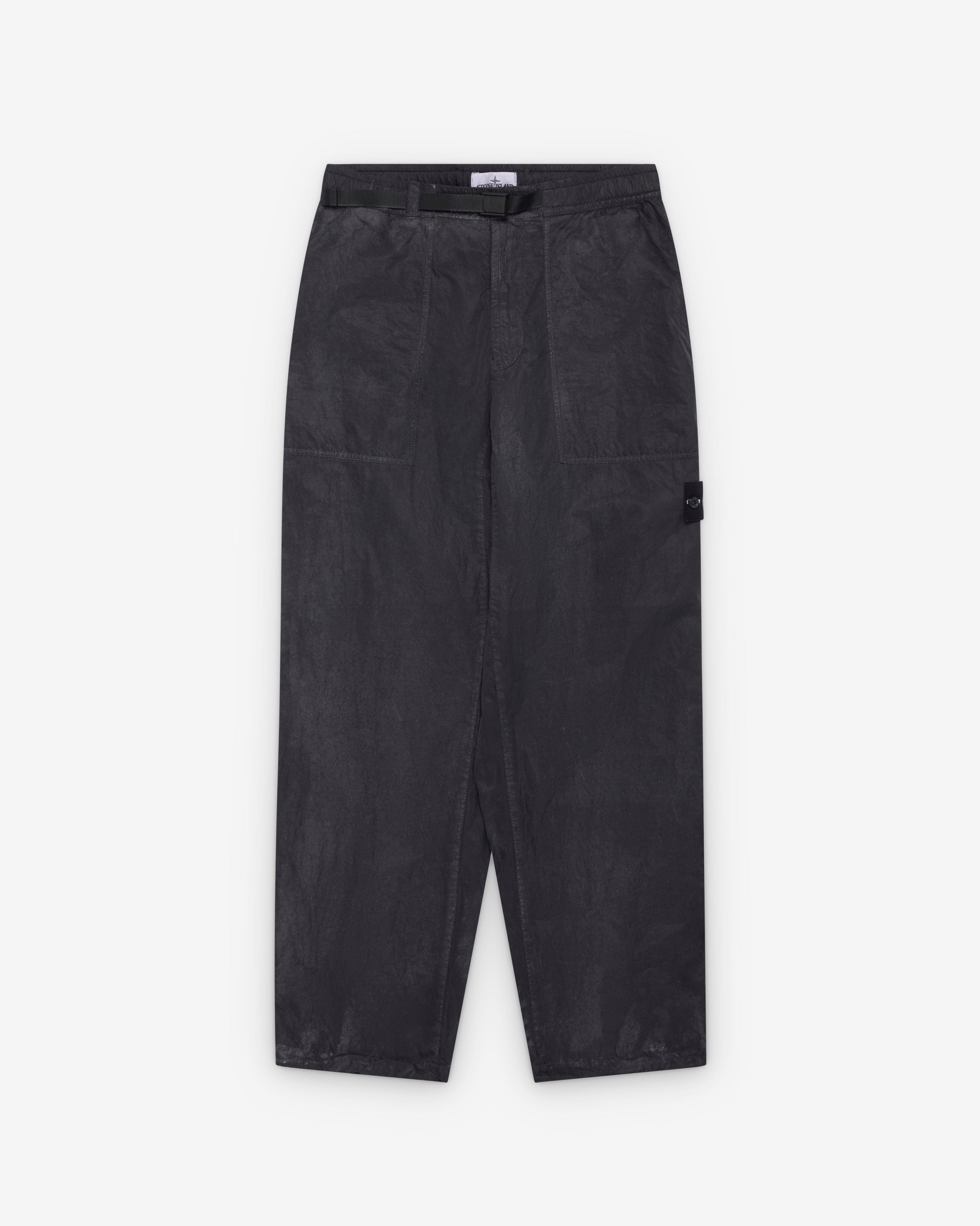 Stone Island - Men's Dence Nylon-TC Hand Sprayed Reflective Trousers - (Black) by STONE ISLAND