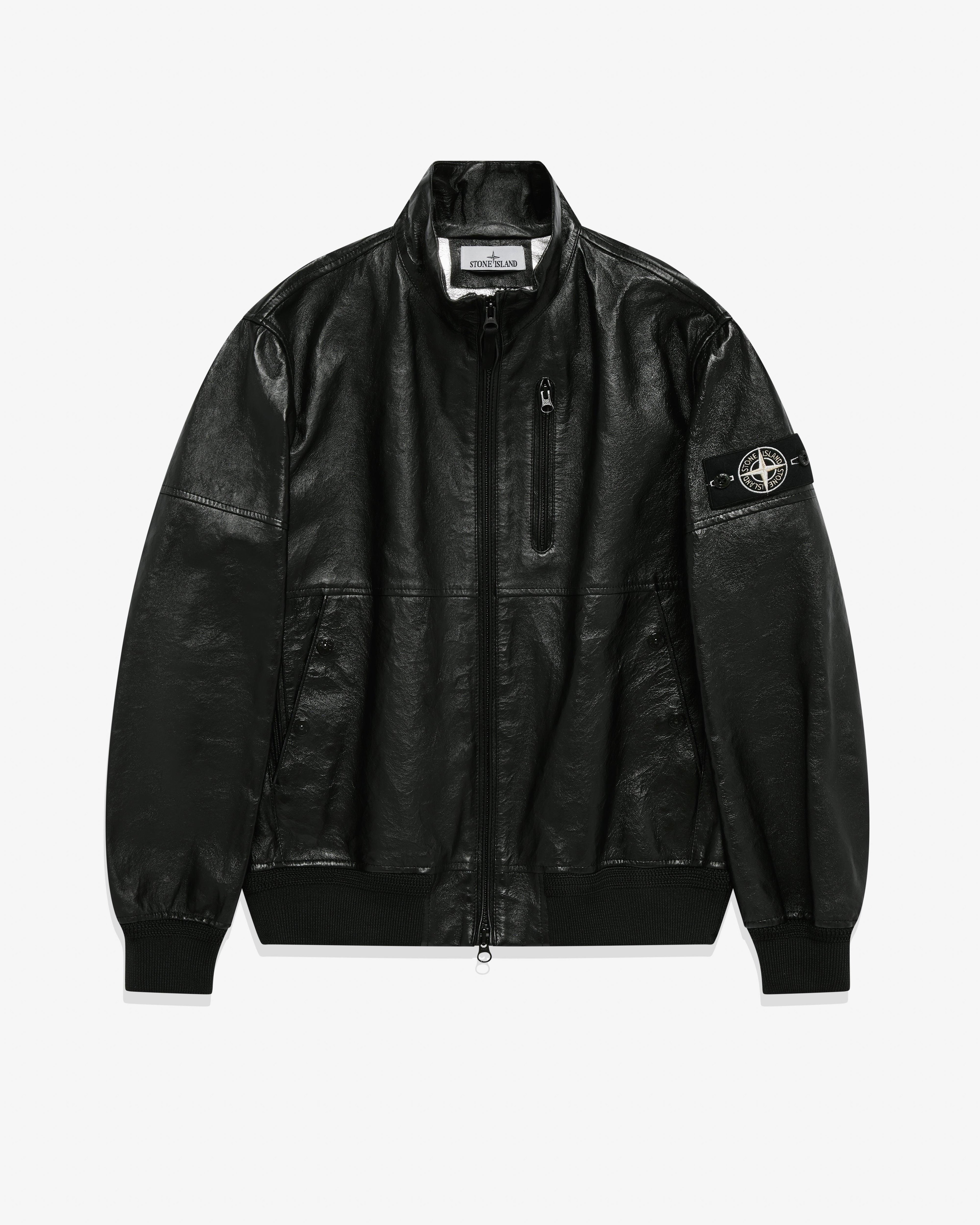 Stone Island - Men’s Jacket Leather - (Black) by STONE ISLAND