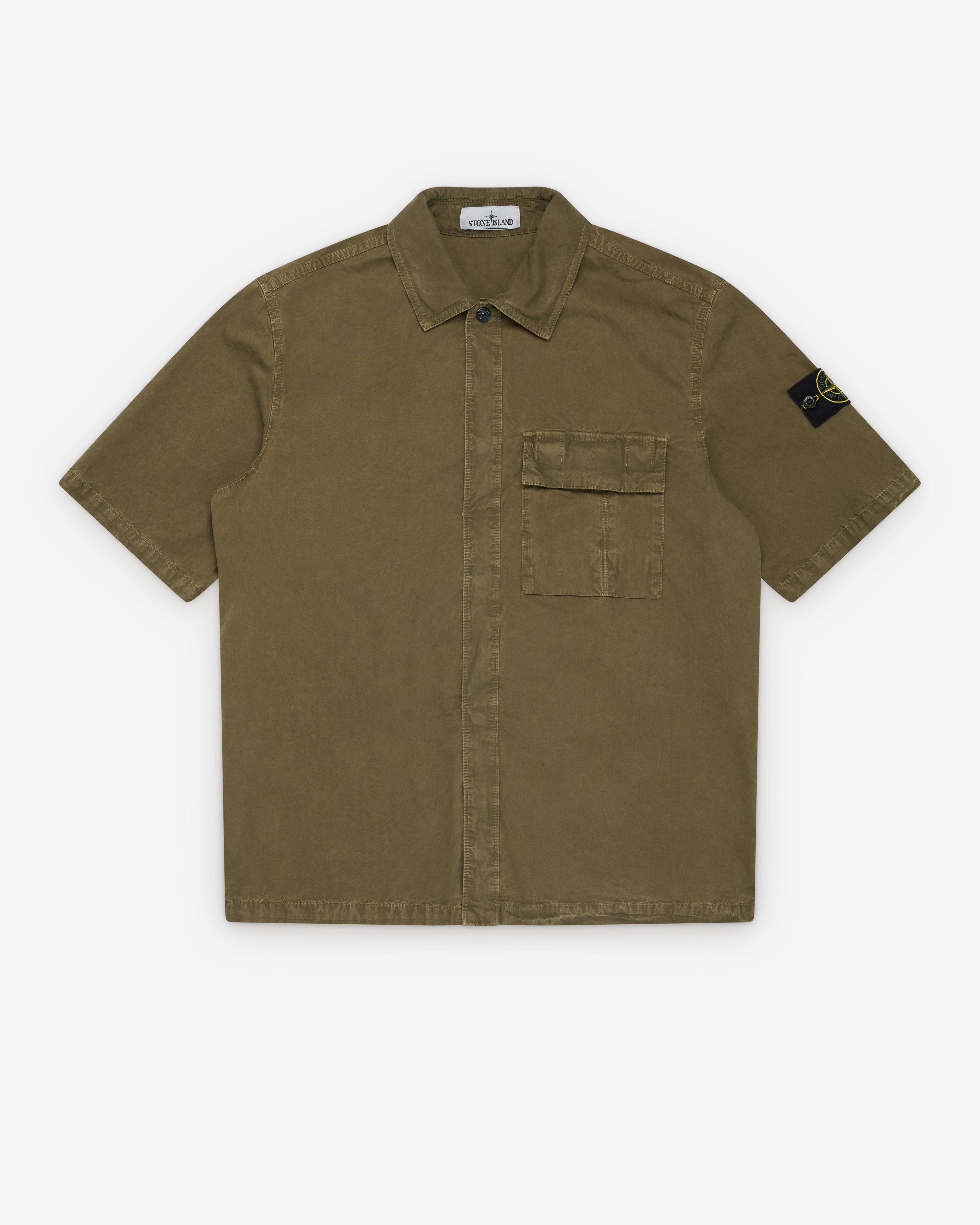 Stone Island - Men's Short Sleeve Shirt - (Olive) by STONE ISLAND