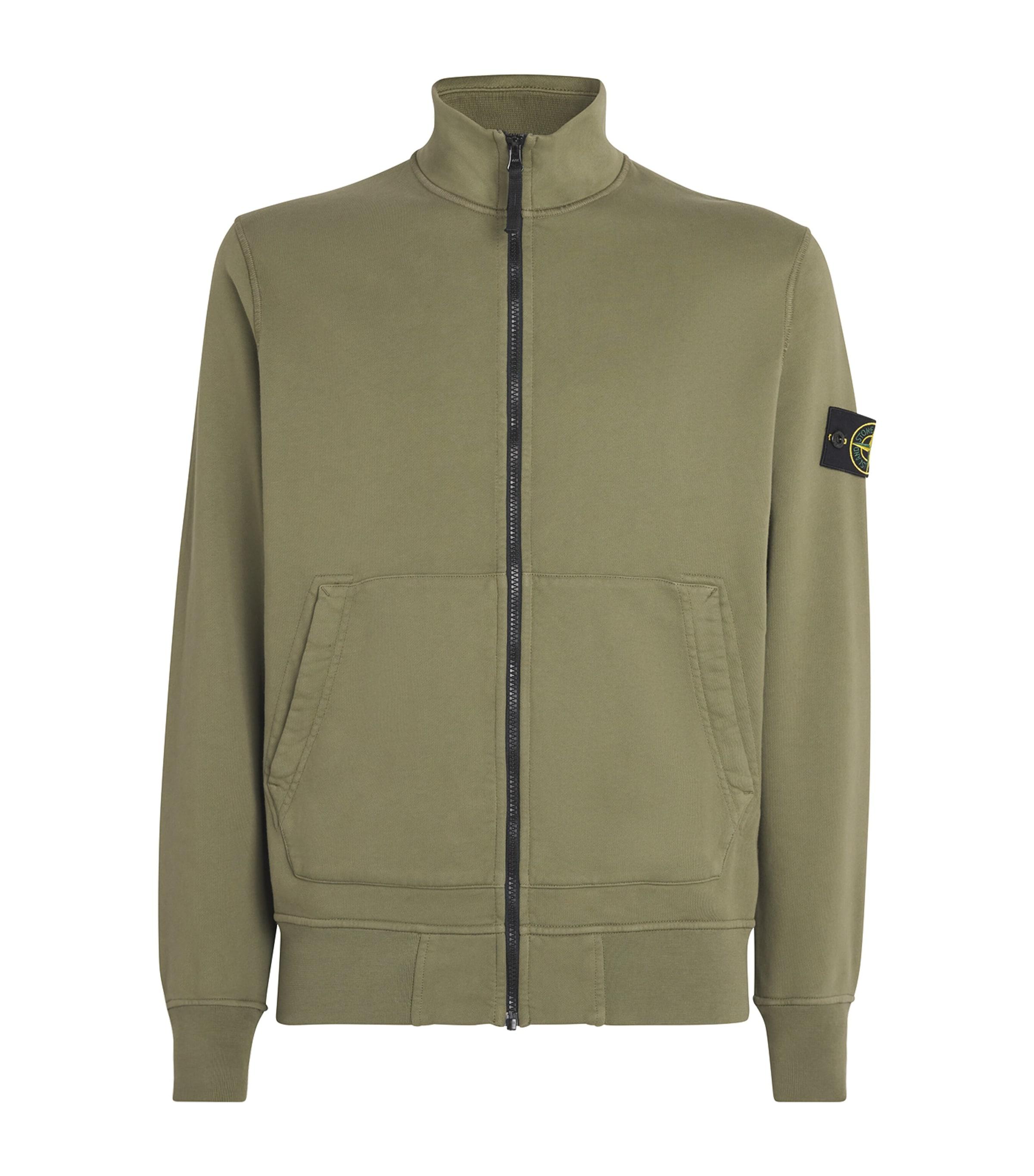 Stone Island Organic Cotton Zip-Up Sweatshirt by STONE ISLAND