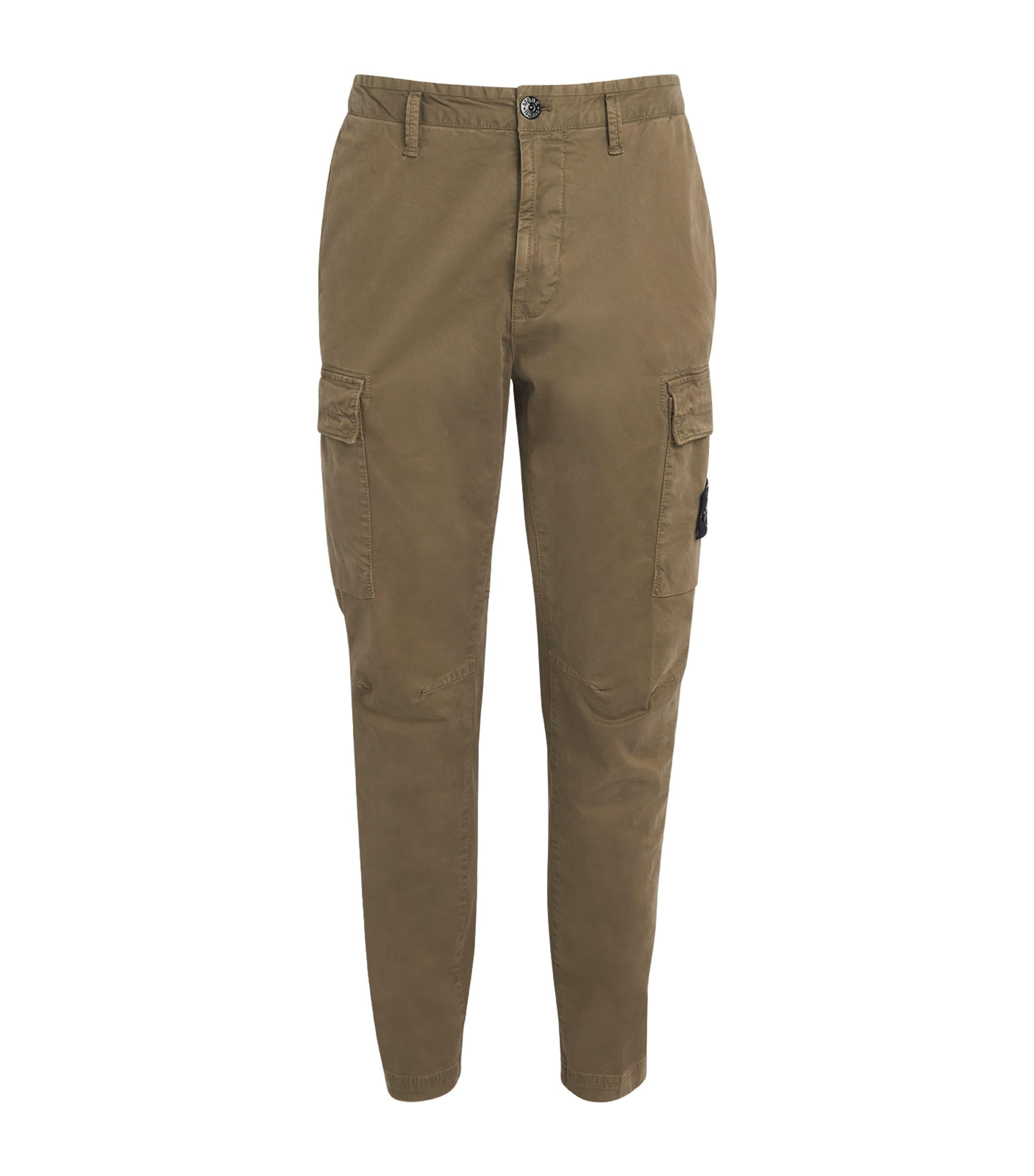 Stone Island Stretch Organic Cotton Cargo Trousers by STONE ISLAND