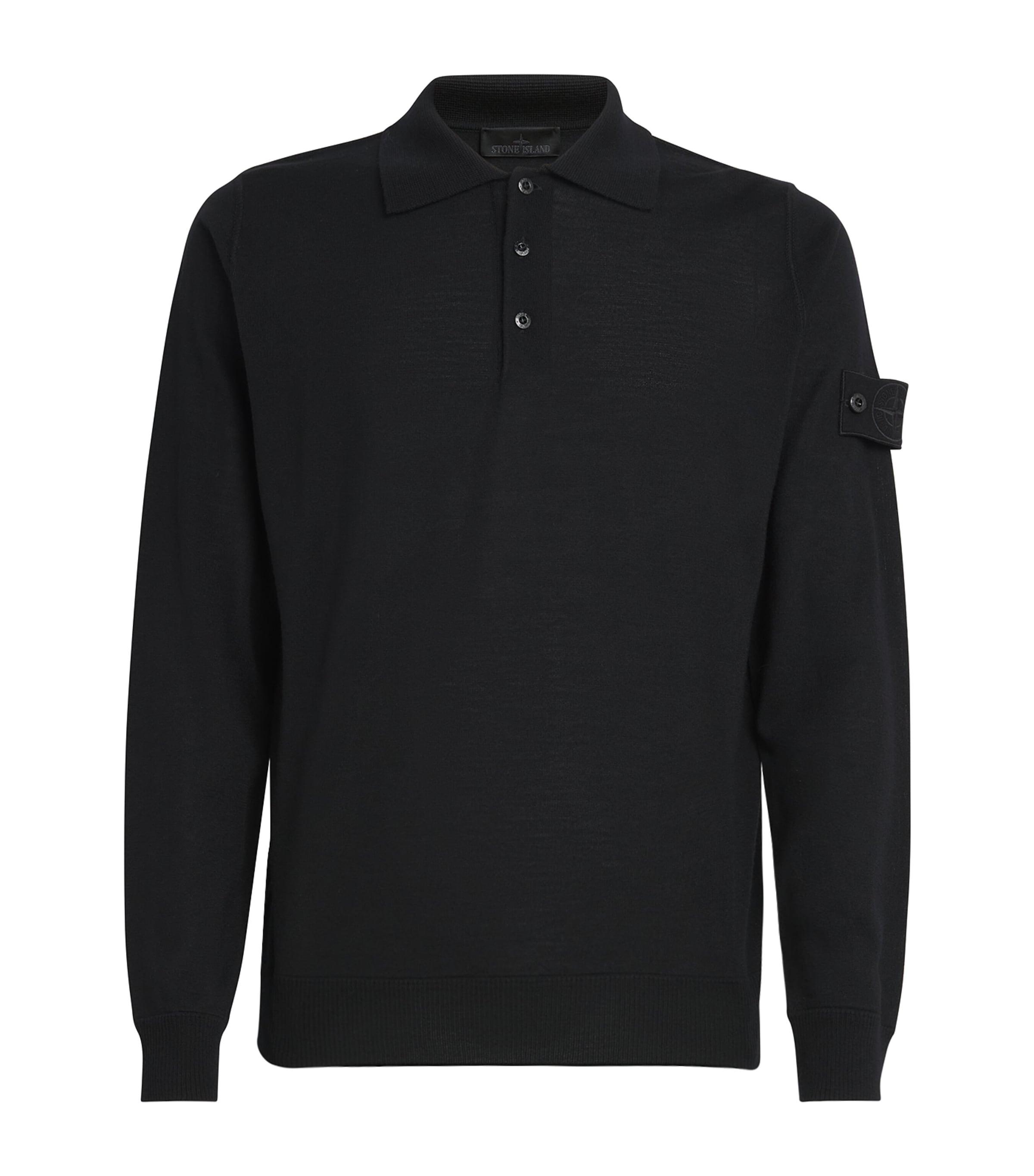 Stone Island Virgin Wool Ghost Polo Sweater by STONE ISLAND
