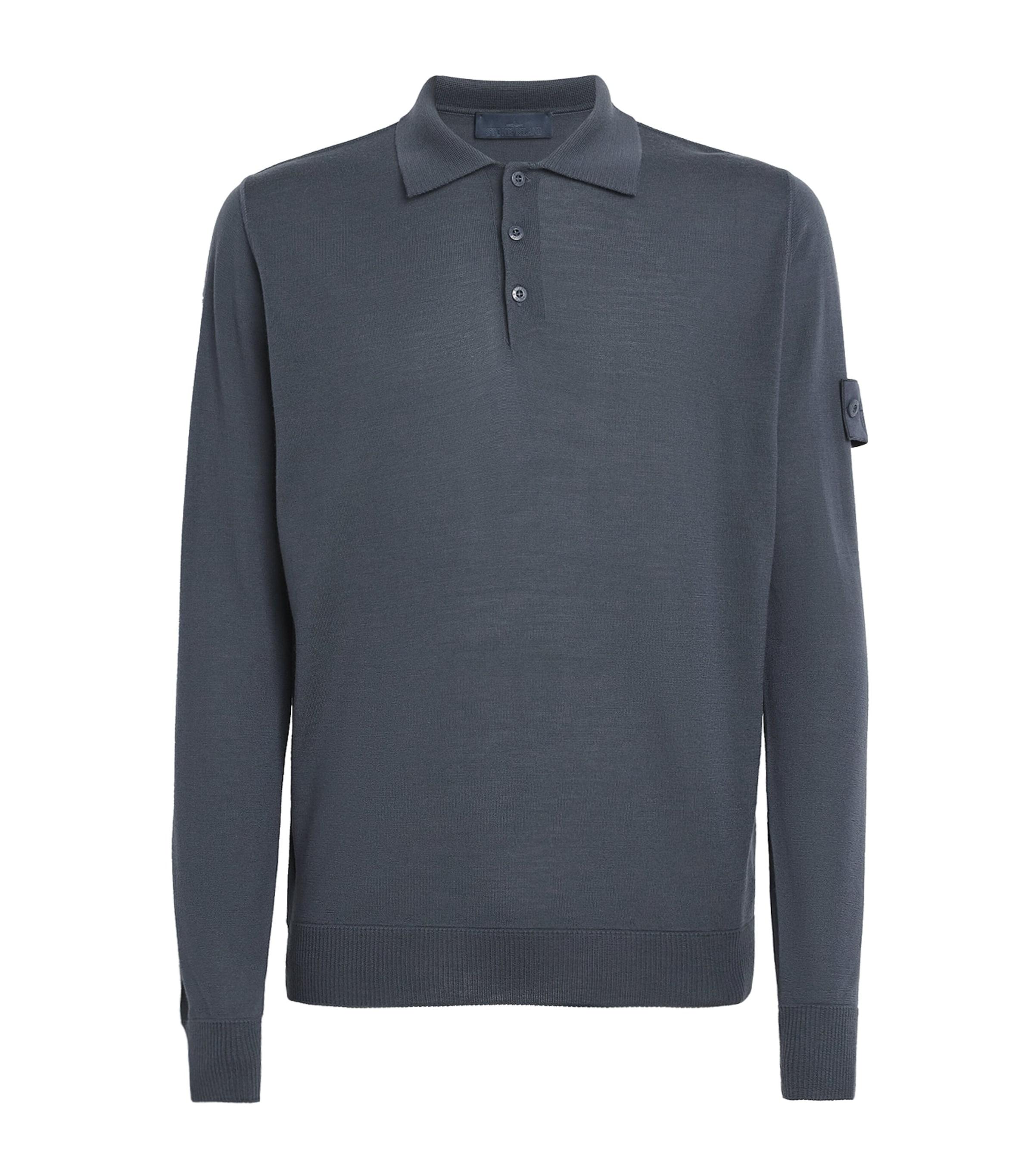 Stone Island Virgin Wool Ghost Polo Sweater by STONE ISLAND
