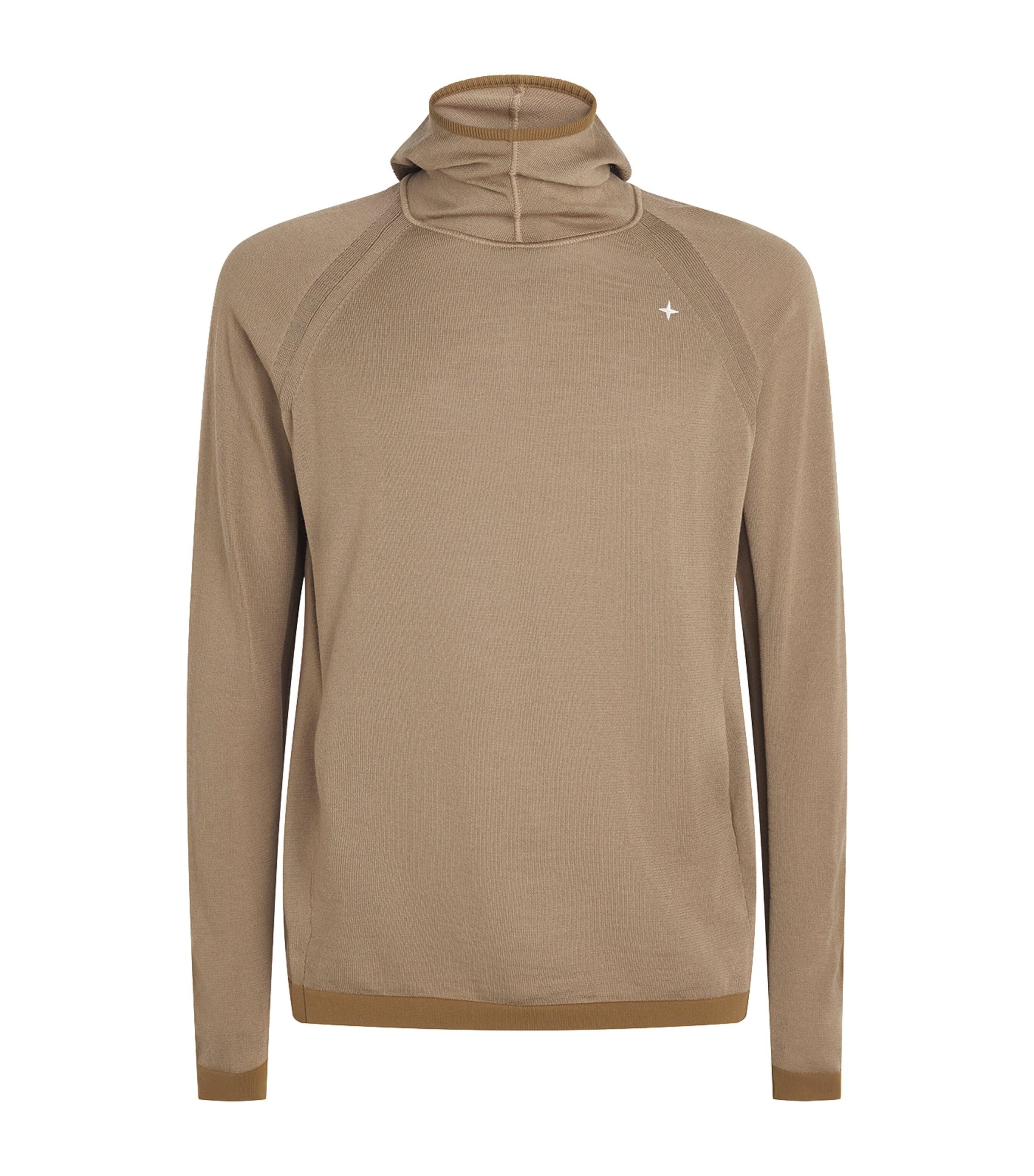 Stone Island Wool-Blend Balaclava-Style Hoodie by STONE ISLAND