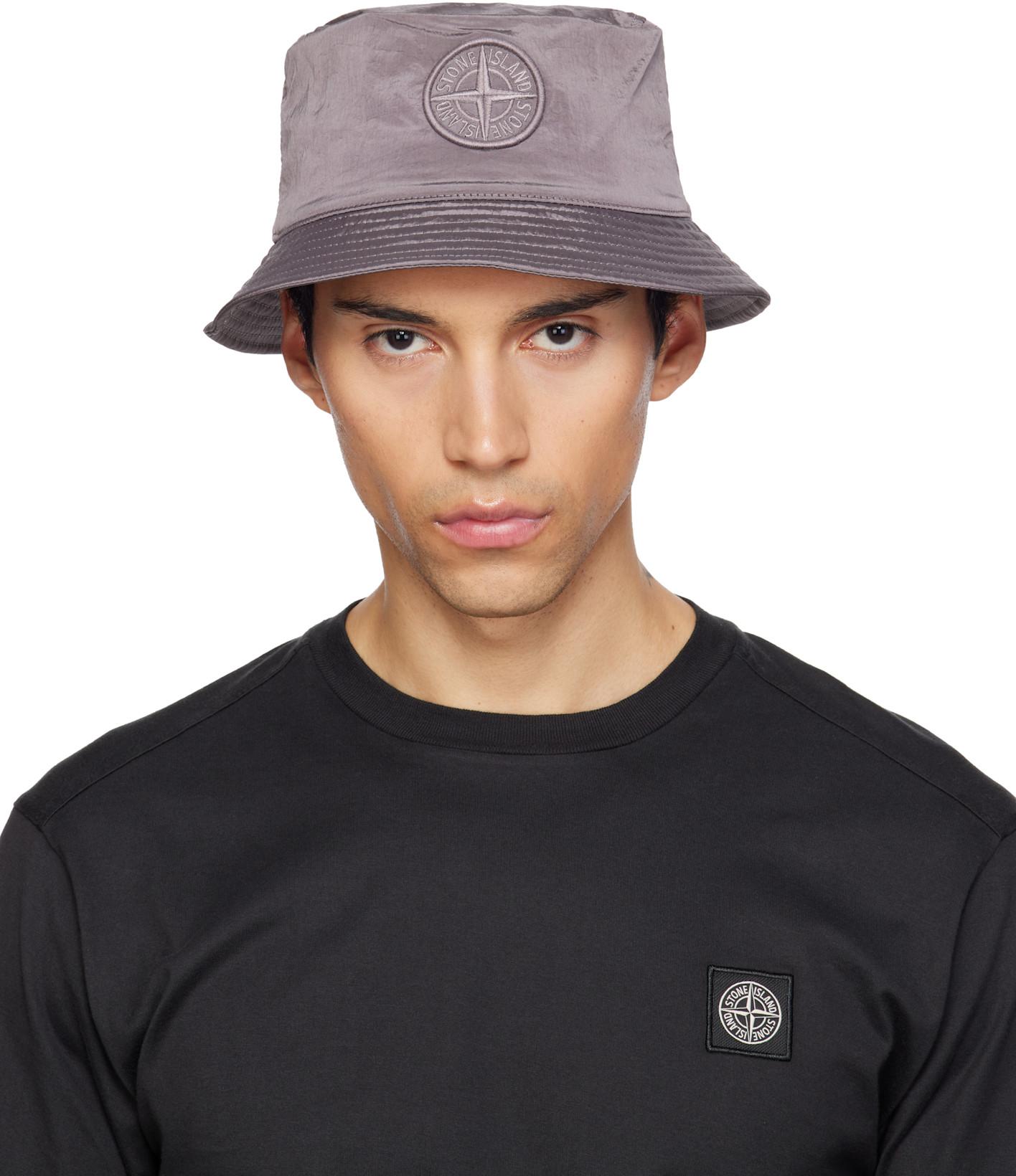 Taupe 9100012 Nylon Metal ECONYL Bucket Hat by STONE ISLAND