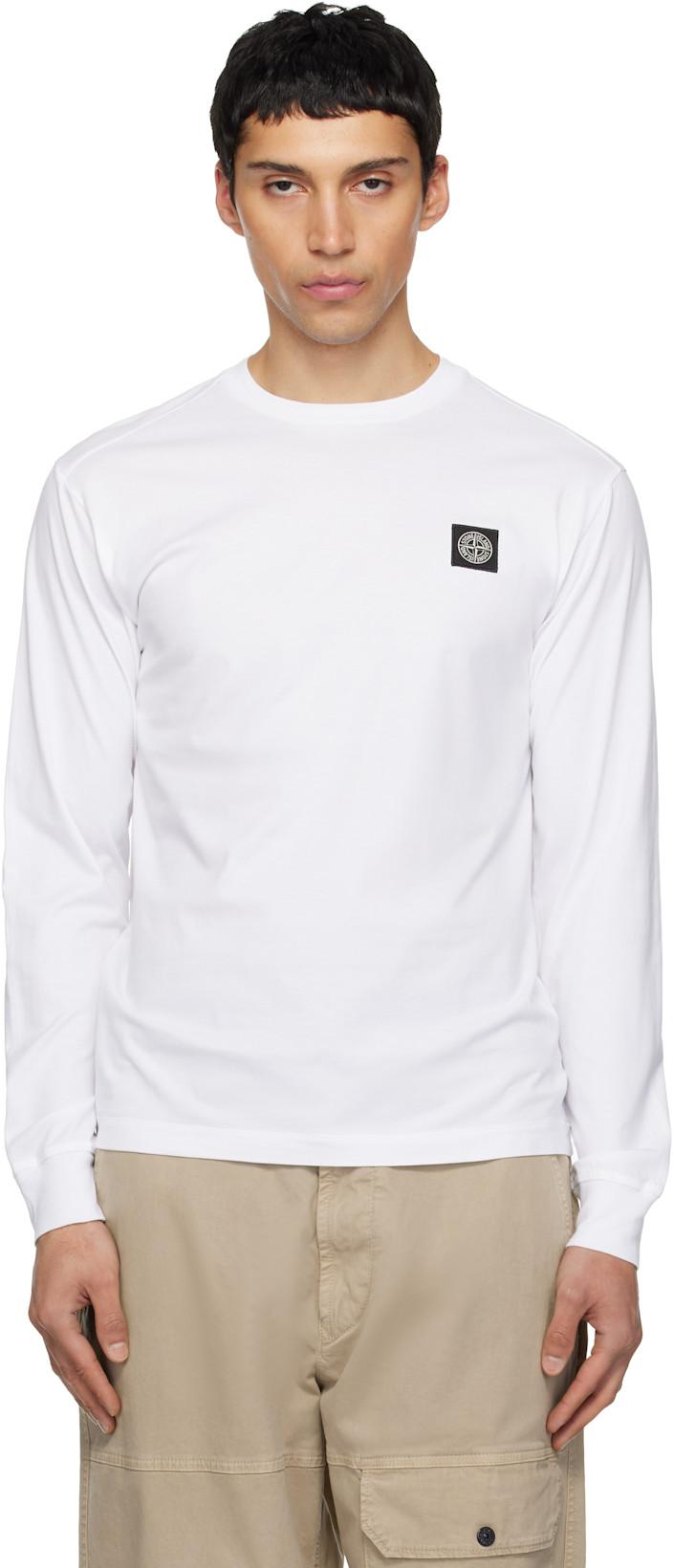 White 2100031 60/2 Cotton Jersey T-shirt by STONE ISLAND