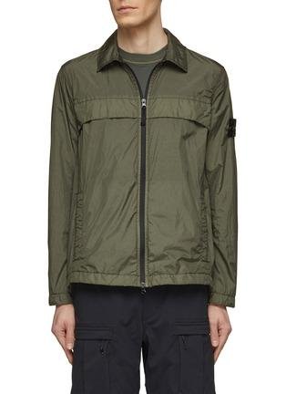 Zip Front Chest Flap Shirt Jacket by STONE ISLAND