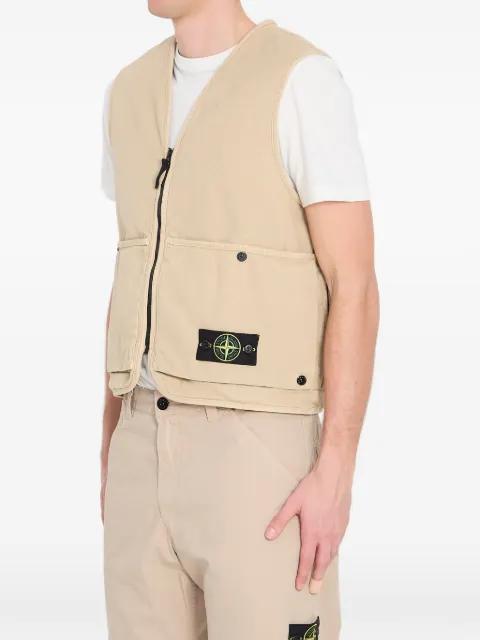 buttoned oversized vest by STONE ISLAND