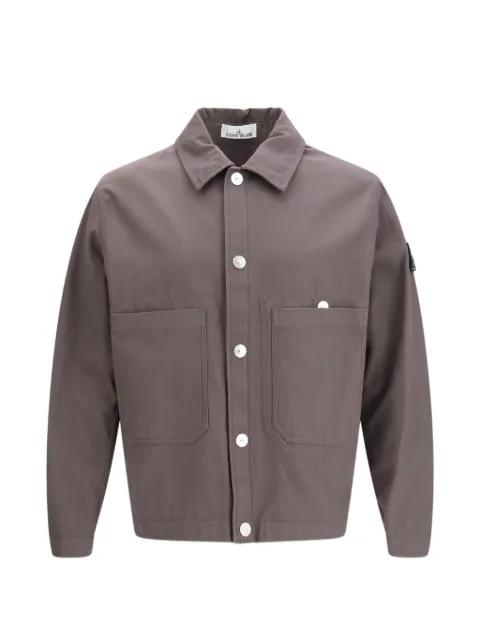 buttoned patch jacket by STONE ISLAND