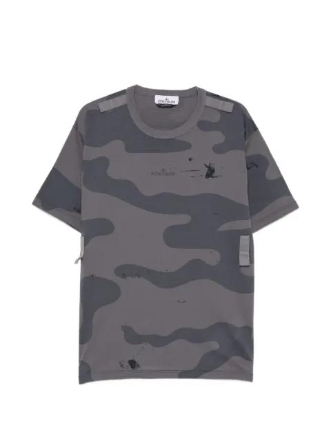 camouflage-print logo-print T-shirt by STONE ISLAND