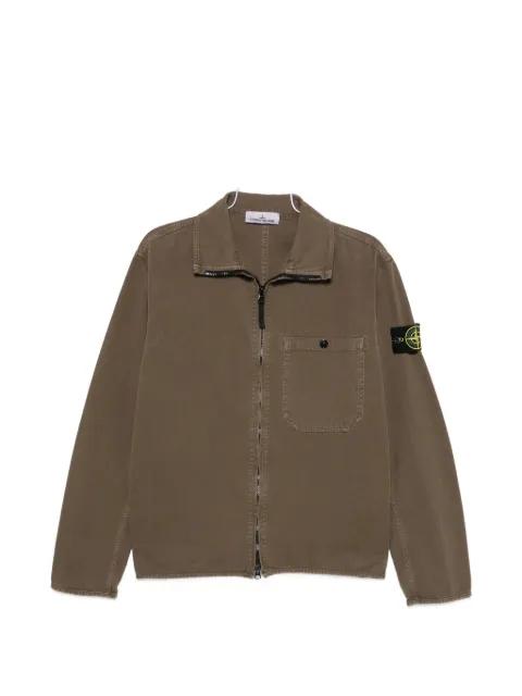 chest-pocket zip-up jacket by STONE ISLAND