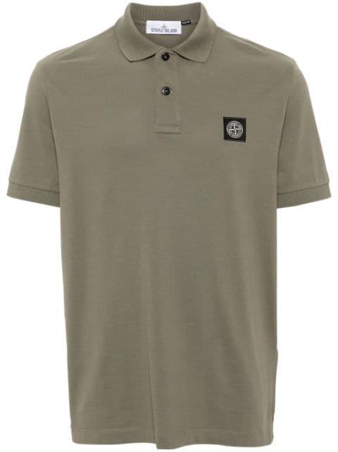 compass-motif polo shirt by STONE ISLAND
