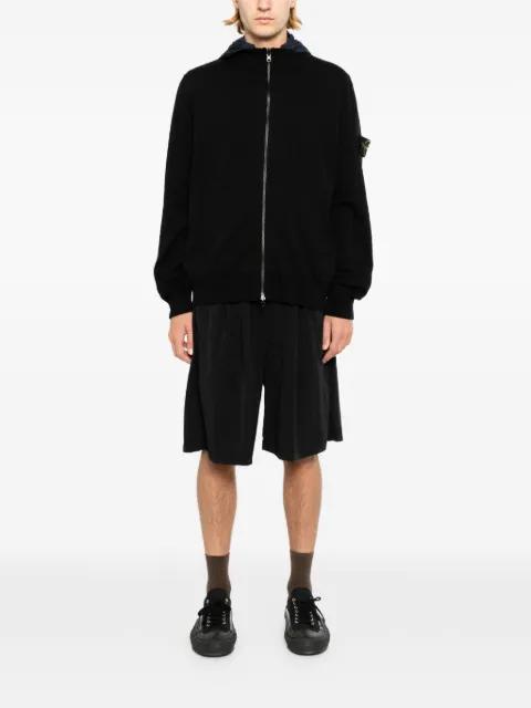 compass-patch zip-up hoodied jacket by STONE ISLAND