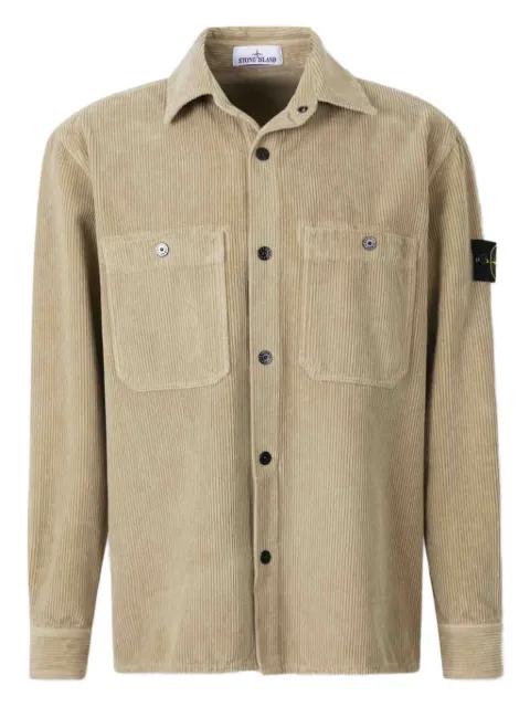 corduroy patch-pocket shirt by STONE ISLAND