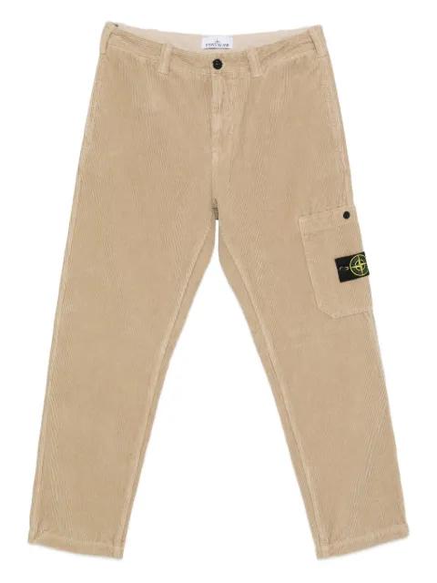 corduroy straight-leg trousers by STONE ISLAND