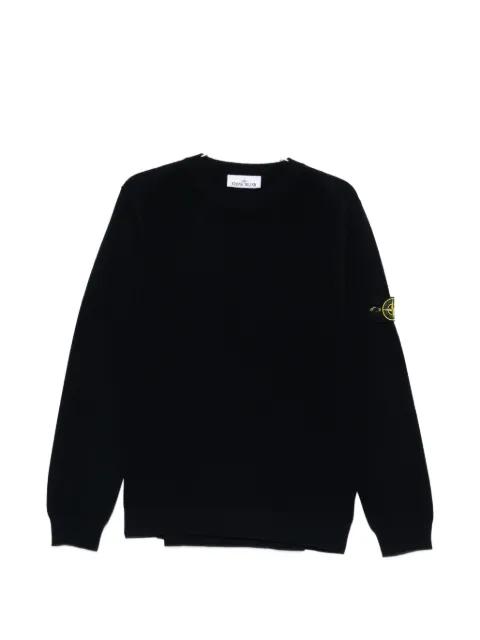 crew-neck logo-patch sweater by STONE ISLAND