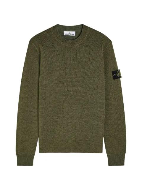 crew neck logo-patch sweater by STONE ISLAND