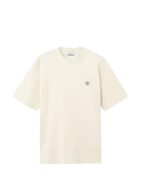 crewneck badge-detail cotton T-shirt by STONE ISLAND