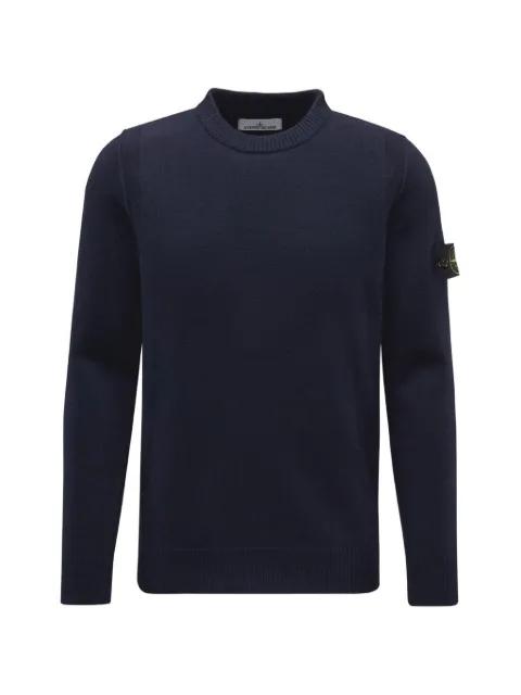 crewneck patch sweater by STONE ISLAND