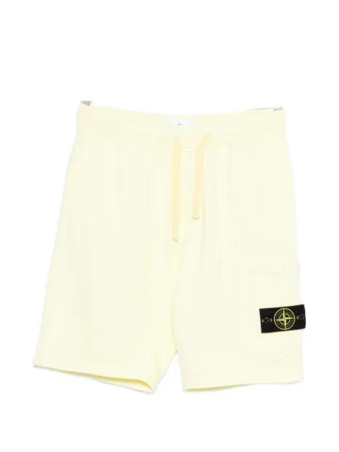 drawstring logo patch shorts by STONE ISLAND