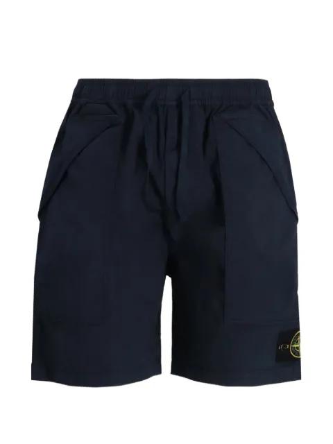 drawstring logo-patch shorts by STONE ISLAND