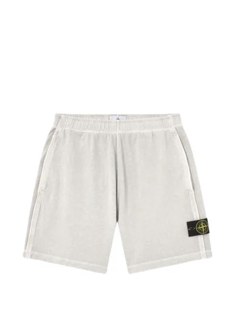 elasticated badge shorts by STONE ISLAND