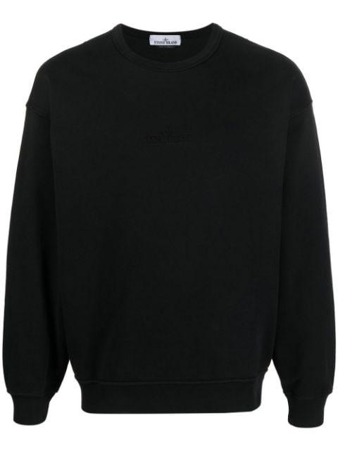 embroidered-logo crewneck sweatshirt by STONE ISLAND