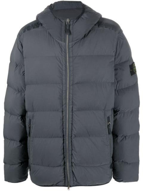 feather down hoodied coat by STONE ISLAND