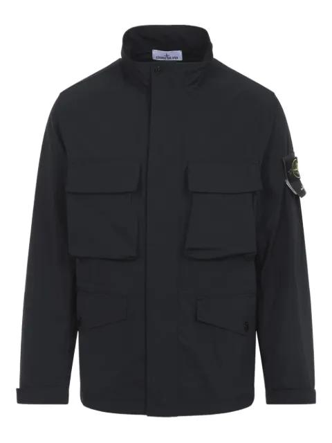 flap-pocket logo-patch jacket by STONE ISLAND